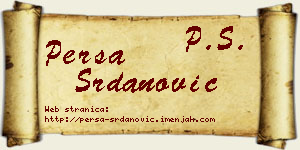 Persa Srdanović vizit kartica